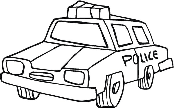 Auto, wóz policyjny, samochody policyjne kolorowanki